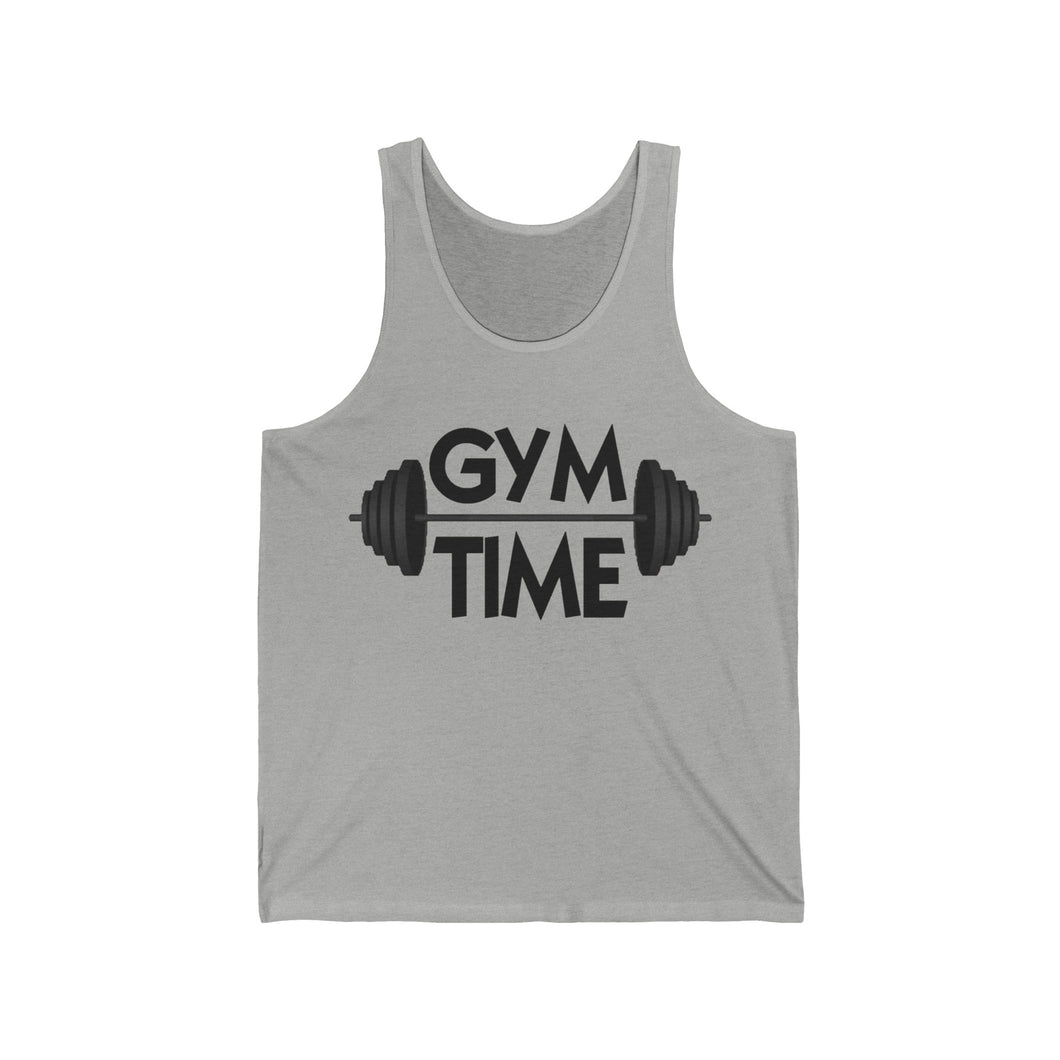 Mens Gym Time Barbell Jersey Tank